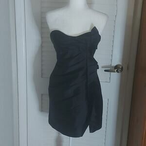 Alezia Admor Black Ruffled Dress S Holiday Party Coquette Girl Retrogirl Glam